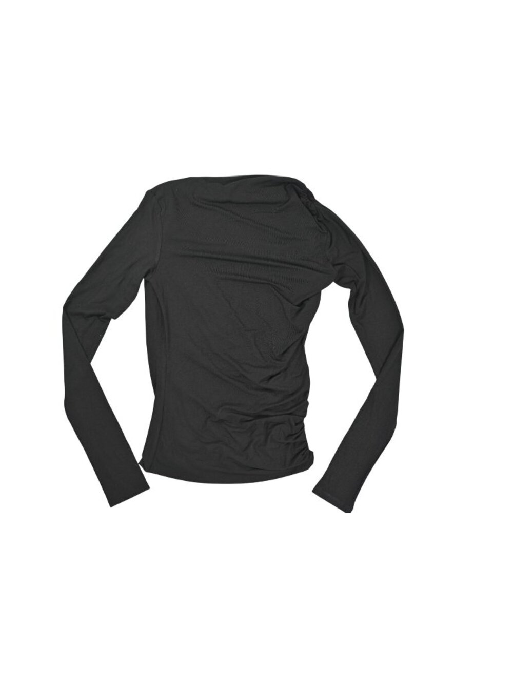Artless Forever Romy Stretch Jersey Backless Long Sleeve Top in Jet Black